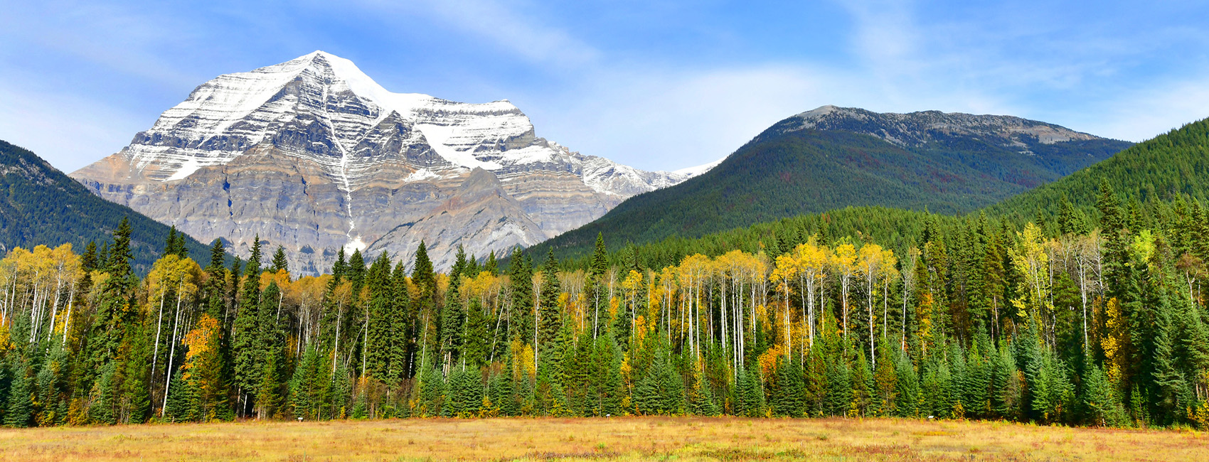 Panorama view of Mount Robson