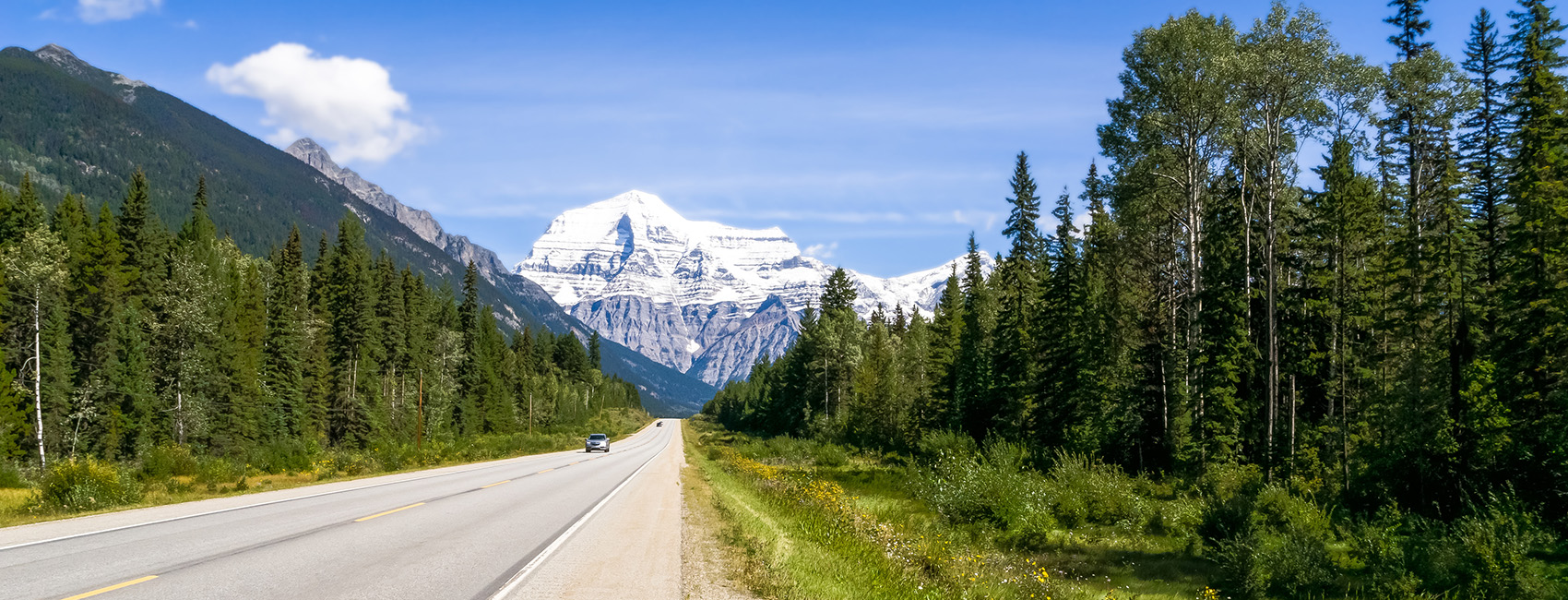Highway 16 and Mount Robson